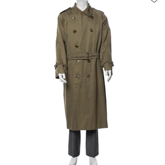 Vintage Burberry green trench coat